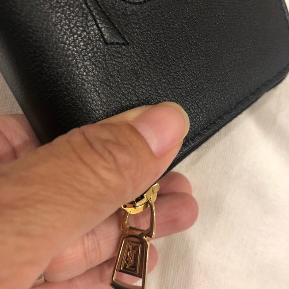 Yves Saint Laurent Black Wallet with Gold Accent - Picture 5 of 10
